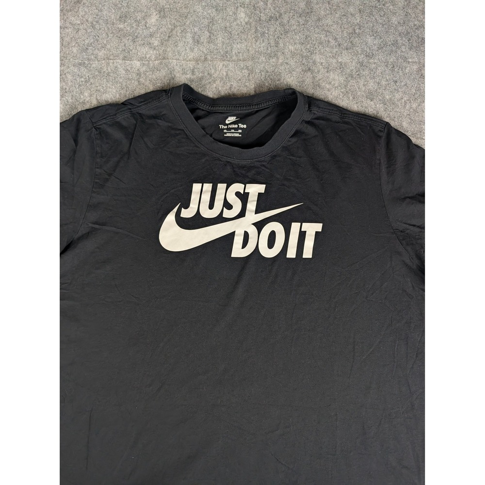 Nike Mens Just Do It Graphic T-Shirt Black Short Sleeve Crew Neck XXL AR5006-010 - Picture 5 of 9